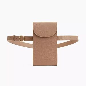 Cuyana Convertible Leather Belt Bag Phone Holder Purse Beige New Tan
